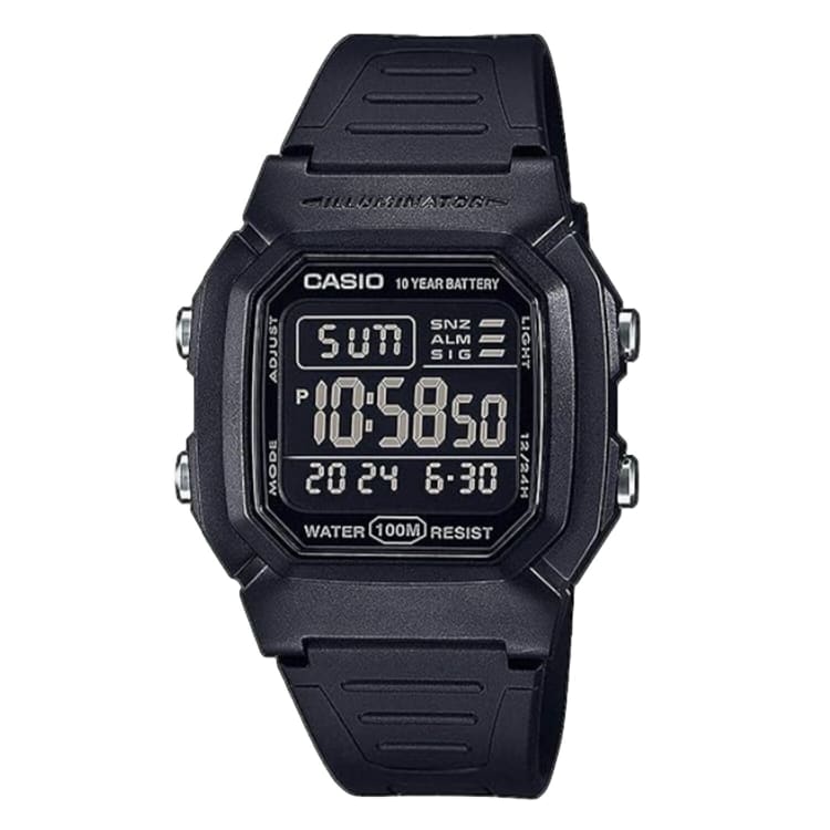 Casio Digital Black Case W-800H-1BVDF - default