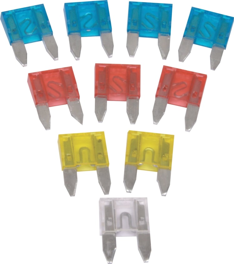 Moto Quip Miniature Blade Fuses -  Pack of 10 Assorted - default