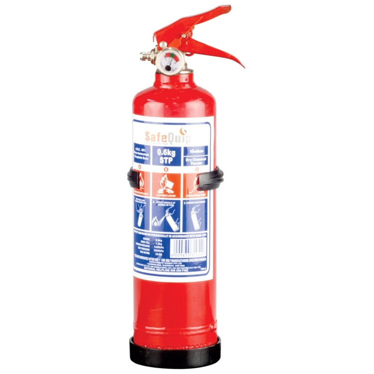 SafeQuip Fire Extinguisher 0.6Kg With Bracket - default