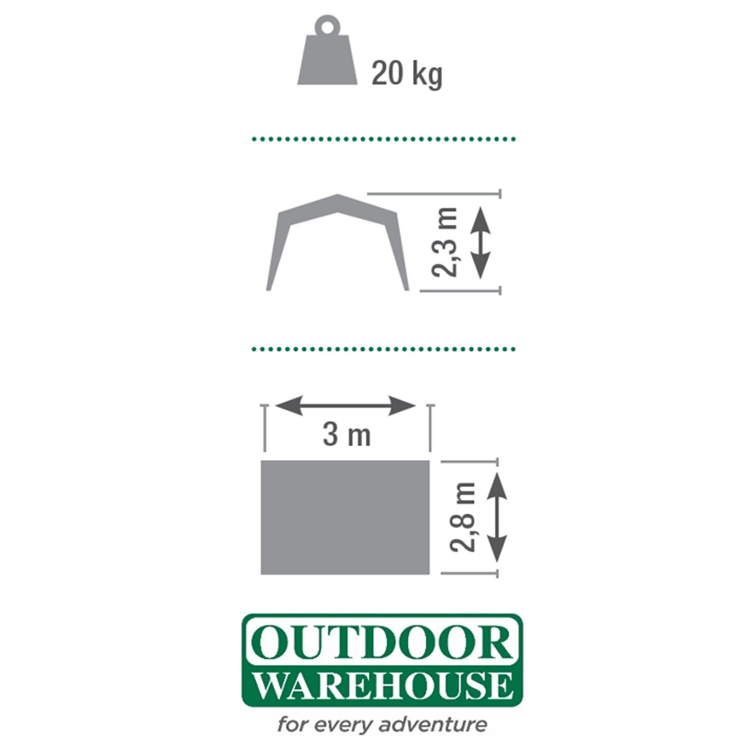 Tentco Senior Canvas Gazebo 1004796 Outdoor Warehouse