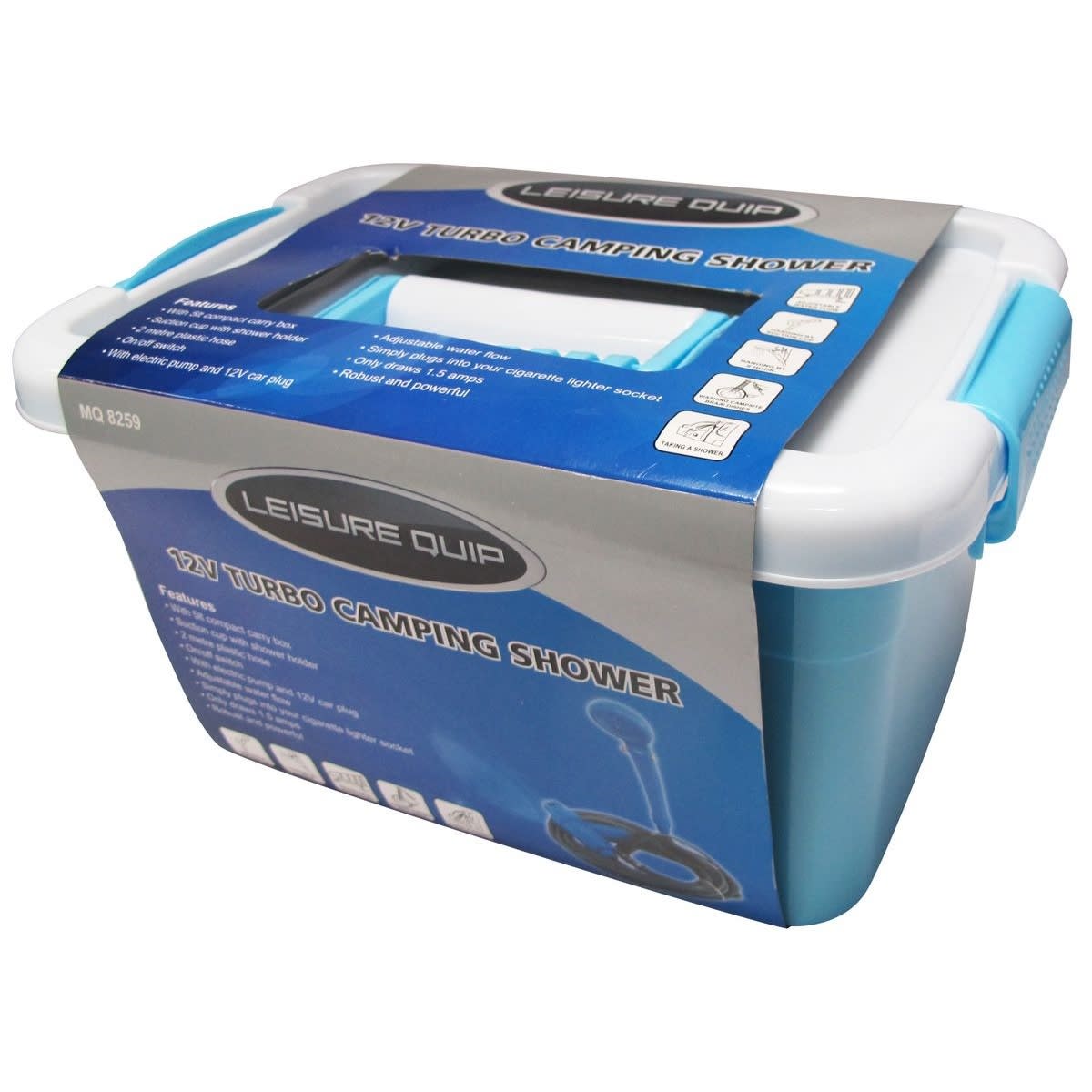Leisure Quip Turbo Camping Shower 12V 1006930 Outdoor Warehouse