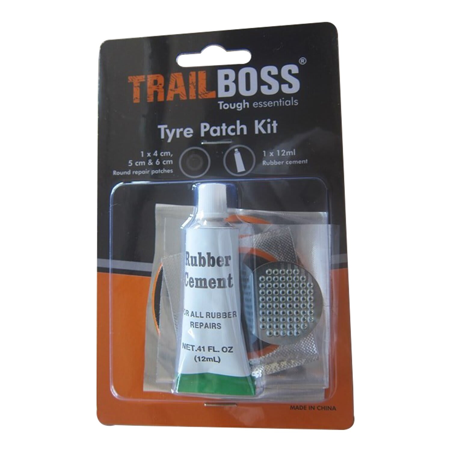 TrailBoss Tyre Patch Kit 1007125 Outdoor Warehouse