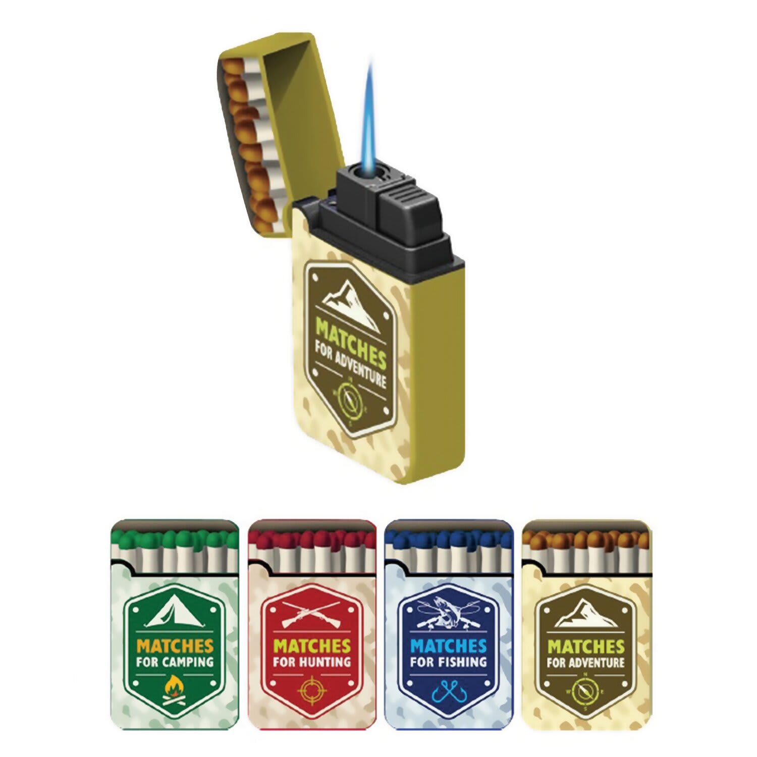 Zenga Matches Gas Lighters 1010862 Outdoor Warehouse