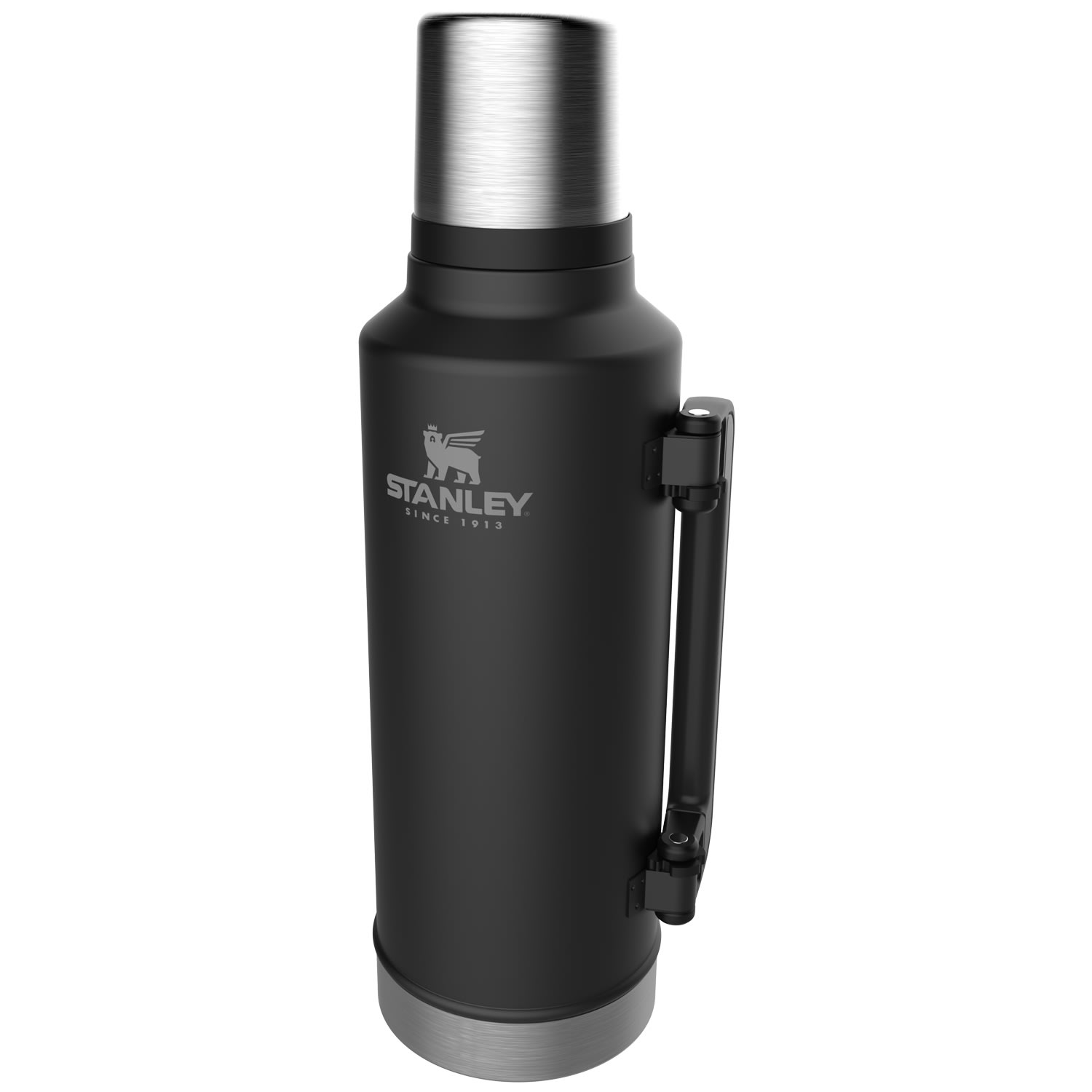 Stanley Classic Vacuum 1.9L Matte Black Flask 1011345 Outdoor Warehouse