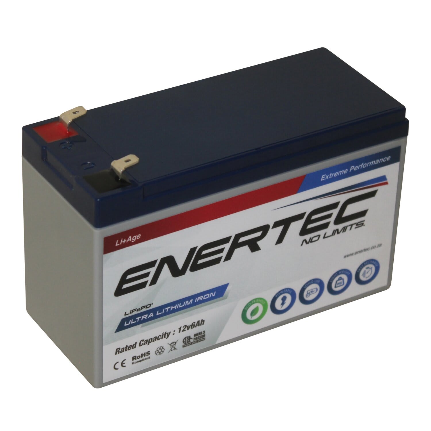 Enertec 12v6ah Lithium Iron Phosphate Battery 1012668 Outdoor Warehouse