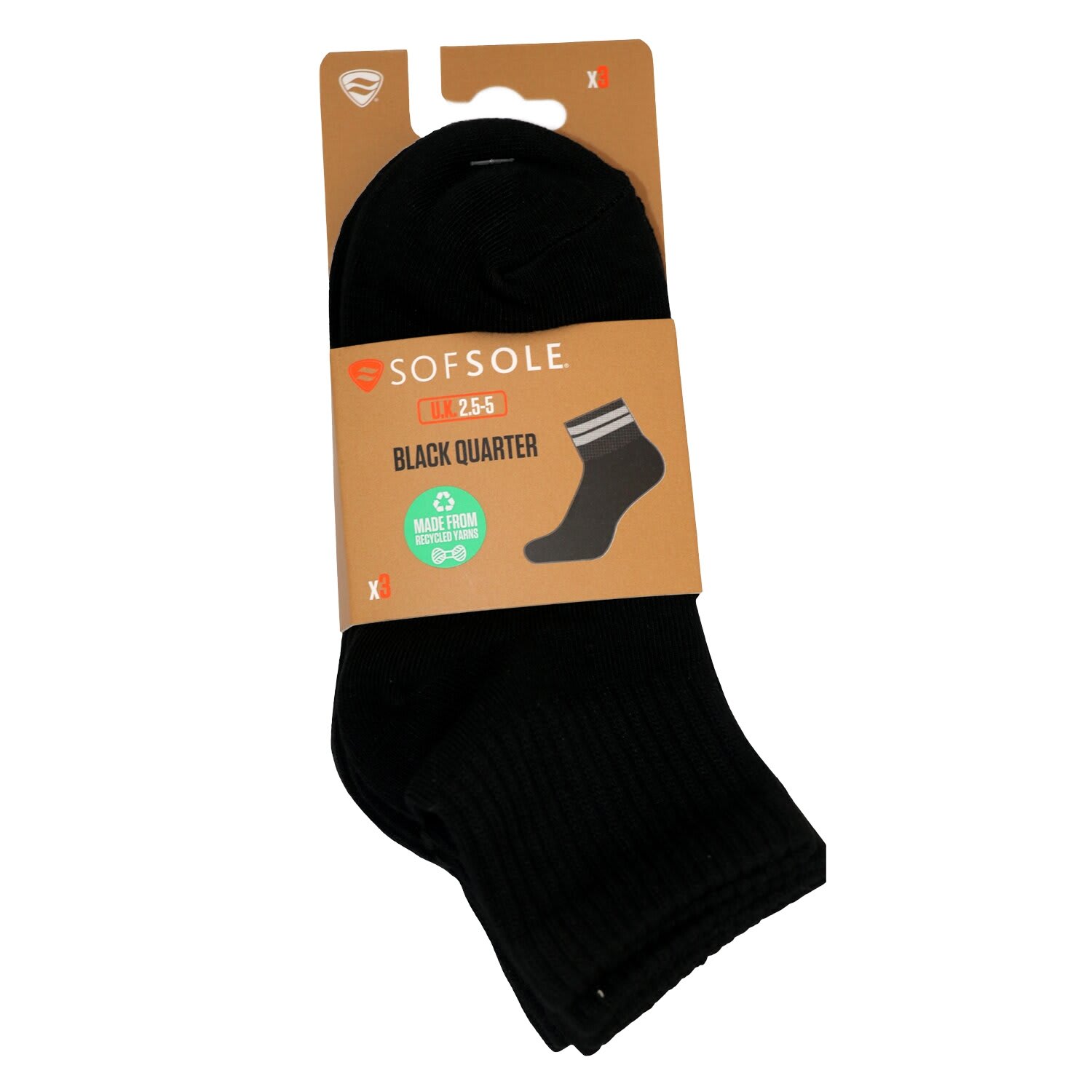 Sof Sole Quarter Sock 3 pack (2.5-5) | 1013957 | Outdoor Warehouse
