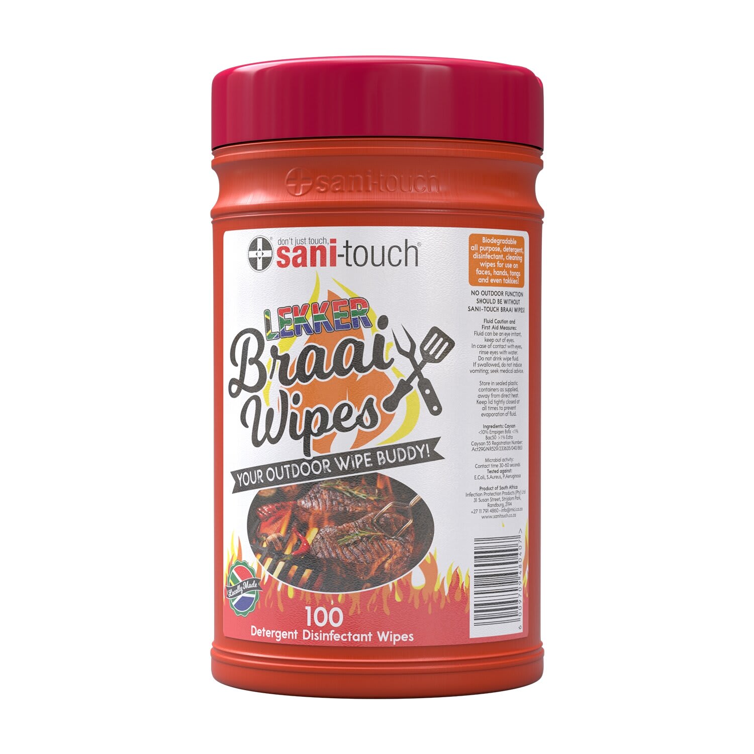 Sanitouch Braai Wipes/Lekker Braai Lappes 1014236 Outdoor Warehouse