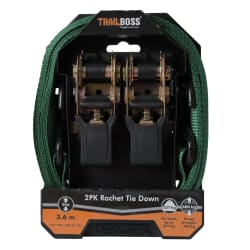 TrailBoss Ratchet 3.6m 2Pack with Rubber Handles