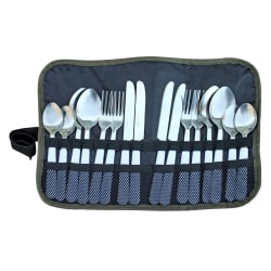 Camp Cover 16 Piece Cutlery Roll- Up Set