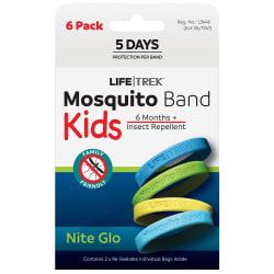 Lifetrek Mosquito Band Kids Nite Glow 6Pk