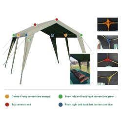 Tentco Senior Gazebo 3 Way Corner - Green