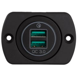 National Luna 29mm Panel Mount QC3.0 quick charger dual USB