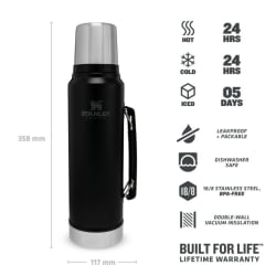 Stanley Classic Vacuum 1L Matte Black Flask