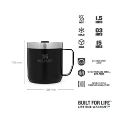 Stanley Classic Camp Mug 350ml Matte Black