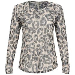 African Nature Leopard Burnout Long Sleeve Tee