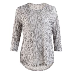 African Nature Women&#039;s Zebra 3/4 Sleeve Burnout