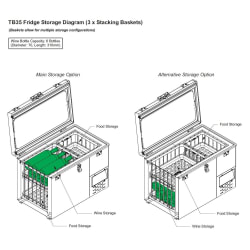 National Luna TrailBoss Series Stainless Steel 35  Fridge/Freezer