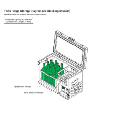 National Luna TrailBoss Series Stainless Steel 35  Fridge/Freezer