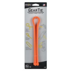 Nite Ize Gear Tie Reusable Twist Tie 18 inch/45.7cm 2 Pack Bright Orange