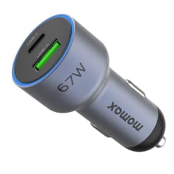 Momax MoVe 67W Dual-Port Car Charger Space Grey