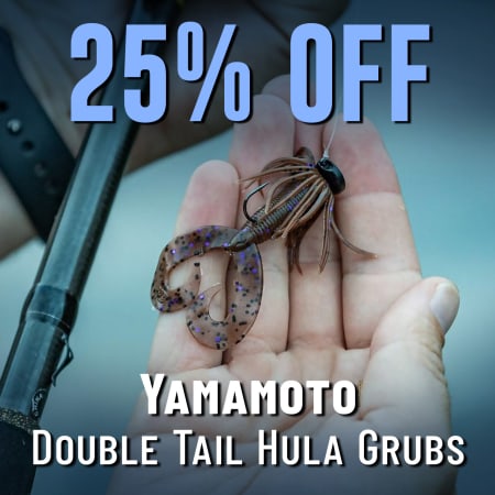 25% Off Yamamoto Double Tail Hula Grubs