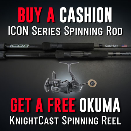 Buy Cashion ICON Series Spinning Rod Get a Free Okuma KnightCast Spinning Reel