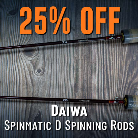 25% Off Daiwa Spinmatic D Spinning Rods