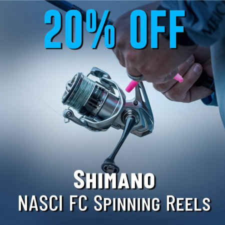 20% Off Shimano NASCI FC Spinning Reels
