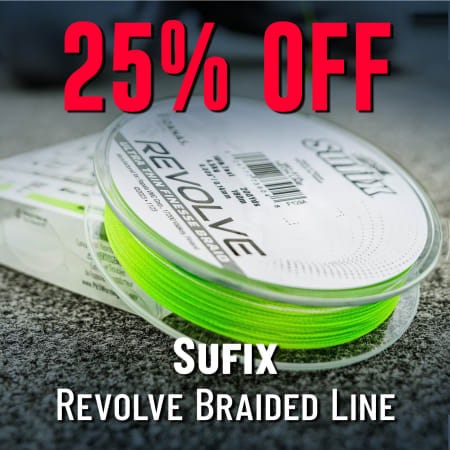 25% off Sufix Revolve Braided Line