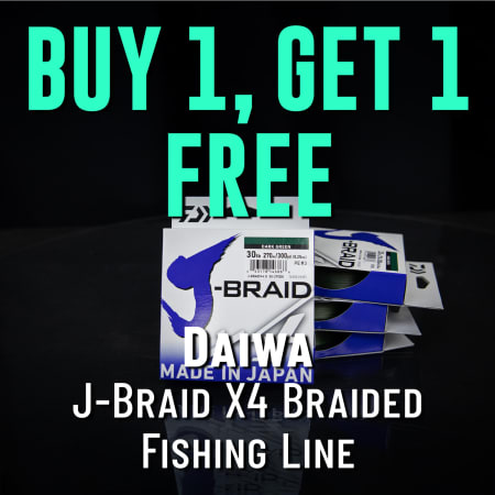 Buy 1, Get 1 Free Daiwa J-Braid X4 Braided Fishing Line