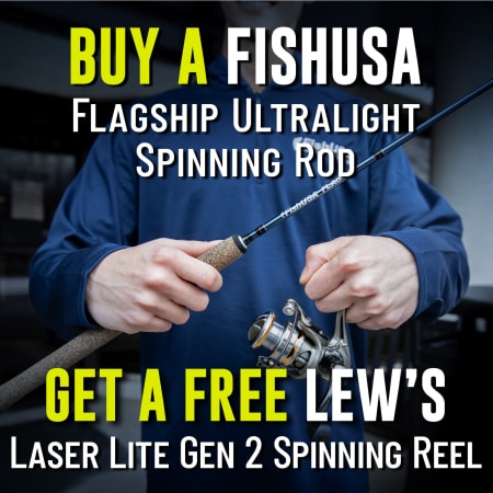 Buy a FishUSA Flagship Ultralight Spinning Rod Get a Free Lew's Laser Lite Gen 2 Spinning Reel