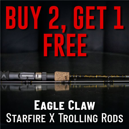 Buy 2 Get 1 Free Eagle Caw Starfire X Trolling Rods
