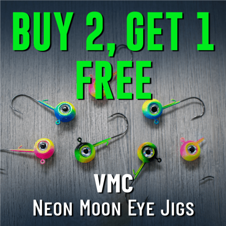 Buy 2, Get 1 Free VMC Neon Moon Eye Jigs