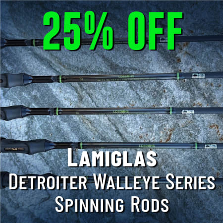 25% Off Lamiglas Detroiter Walleye Series Spinning Rods
