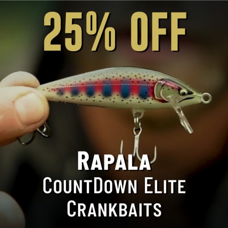 25% Off Rapala CountDown Elite Crankbaits