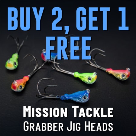 Buy 2, Get 1 Free Mission Tackle Grabber Jig Heads