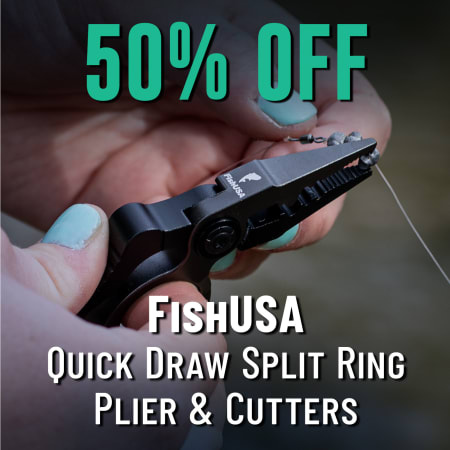 50% Off  FishUSA Quick Draw Split Ring Plier & Cutters