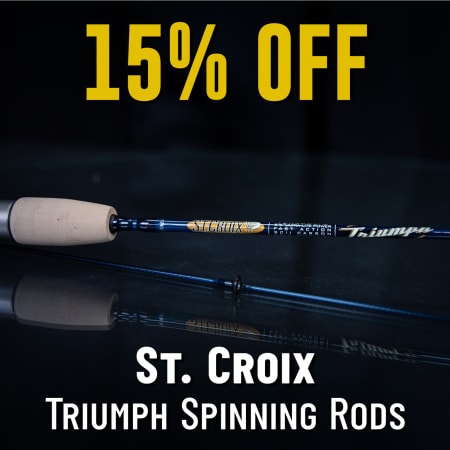 15% Off St. Croix Triumph Spinning Rods