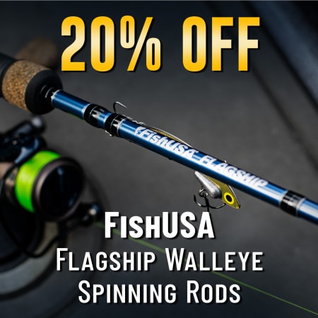 20% Off FishUSA Flagship Walleye Spinning Rods