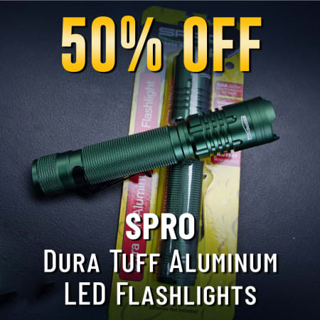 50% Off SPRO Dura Tuff Aluminum LED Flashlights