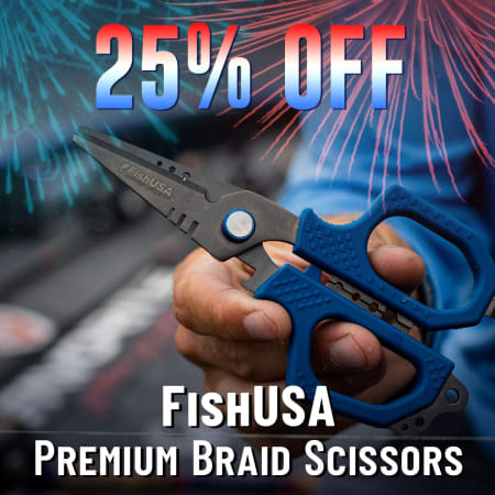 25% Off FishUSA Premium Braid Scissors