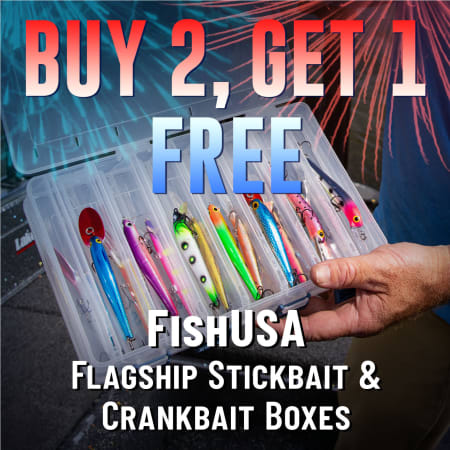 Buy 2, Get 1 Free FishUSA Flagship Stickbait & Crankbait Boxes