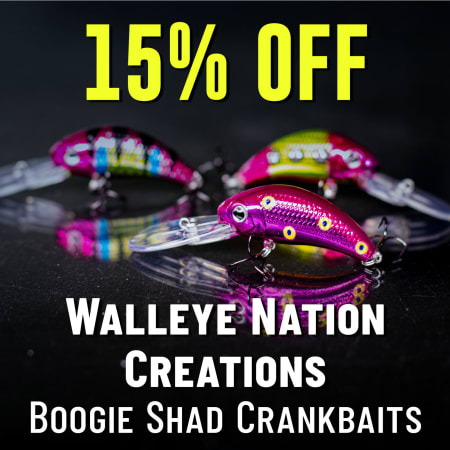 15% Off Walleye Nation Creations Boogie Shad Crankbaits