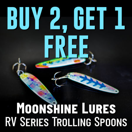 Buy 2, Get 1 Free Moonshine Lures RV Series Trolling Spoons