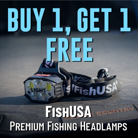 Buy 1, Get Free FishUSA Premium Fishing Headlamps