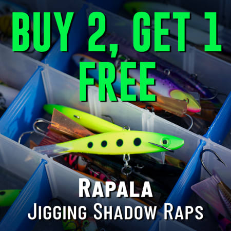 Buy 2, Get 1 Free Rapala Jigging Shadow Raps