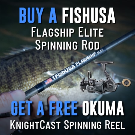 Buy a FishUSA Flagship Elite Spinning Rod Get a Free Okuma KnightCast Spinning Reel