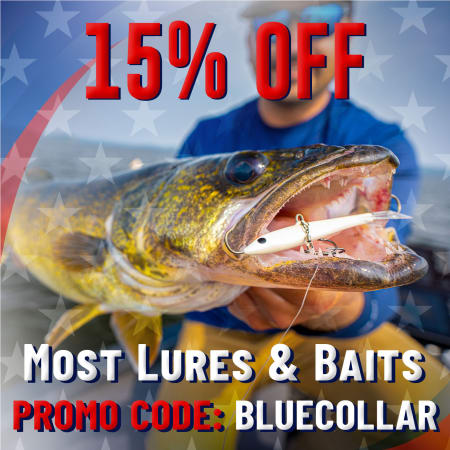 15% Off Most Lures & Baits Promo Code: BLUECOLLAR