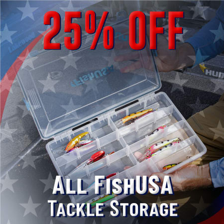 25% Off All FishUSA Tackle Storage