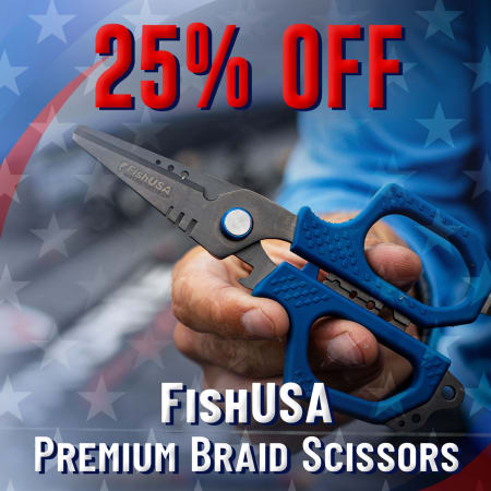 25% Off FishUSA Premium Braid Scissors